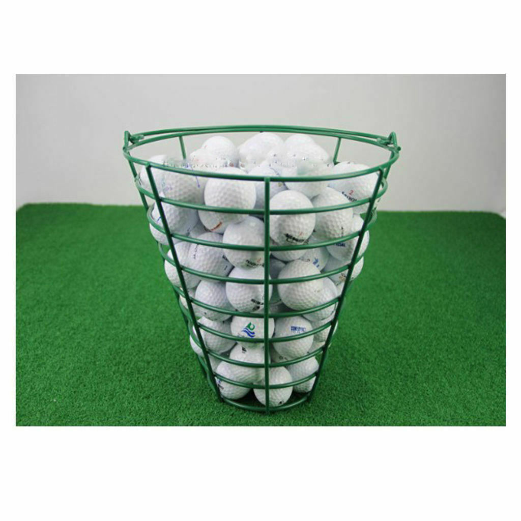 Metal Golf Range 100 Ball Basket Holder Container Storage Carrying Bucket