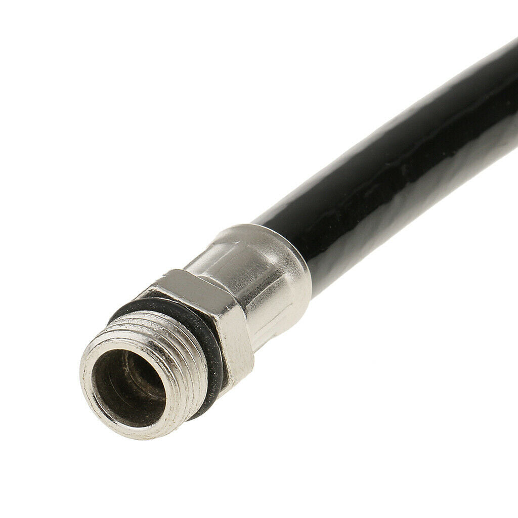 Motorcycle Car Tyre Air Pump Inflator 1/4'' Rubber Air Pipe Hose & Zinc Valve