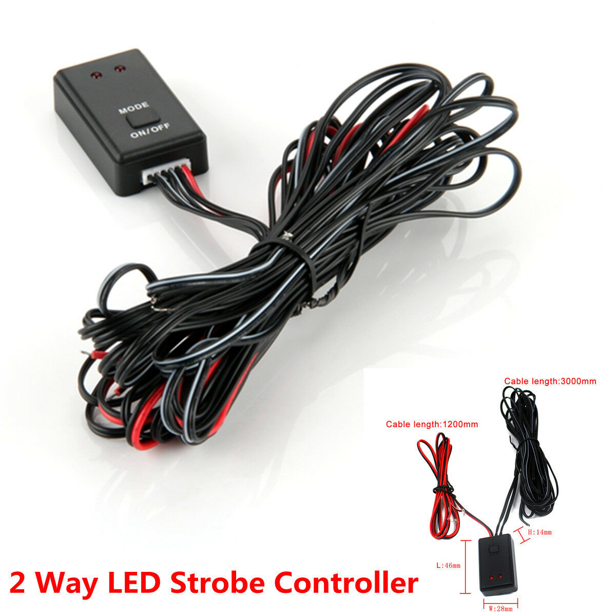 12V 48W Universal Car Auto LED Flash Strobe Controller Box Flasher Module 2 Ways
