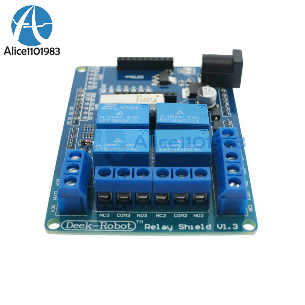 70W DC 9V 4 Mechanical Relay Module Shield For Arduino UNO R3 XBEE 315 433MHz RF
