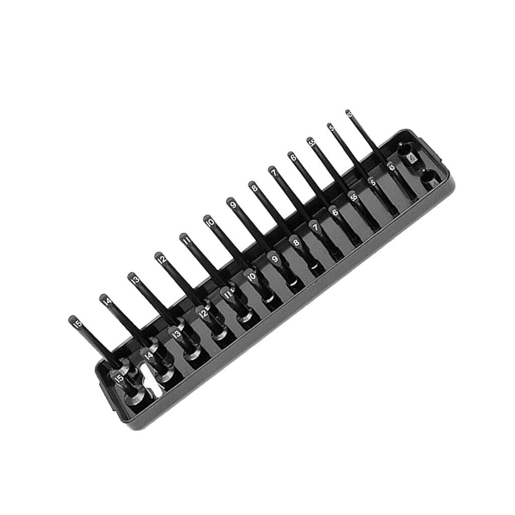 2x 1/4" Socket Tray Organizer for Desktop Drawer Workshop Toolboxes Time Saving