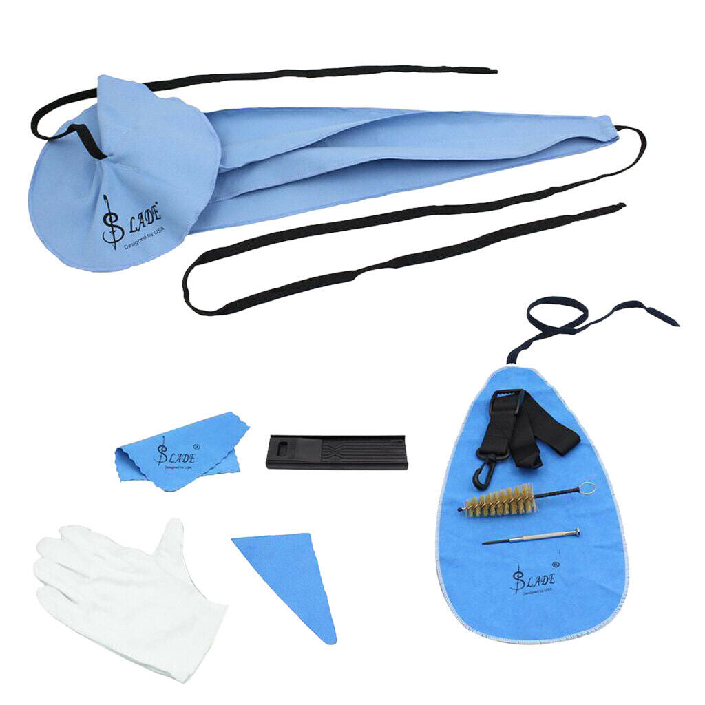 10 Pieces of Set Saxophone Cleaning Care Kit Cloth Reed Case Brush Tool