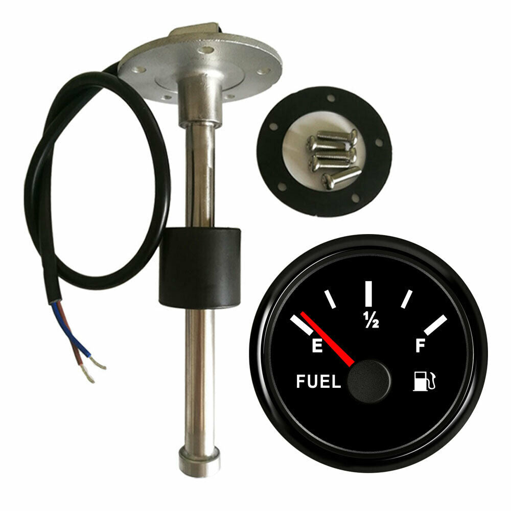 Fuel Level Gauge With 6.5inch Senders 10-180ohms 9-32VDC For Car Boat Motorcycle