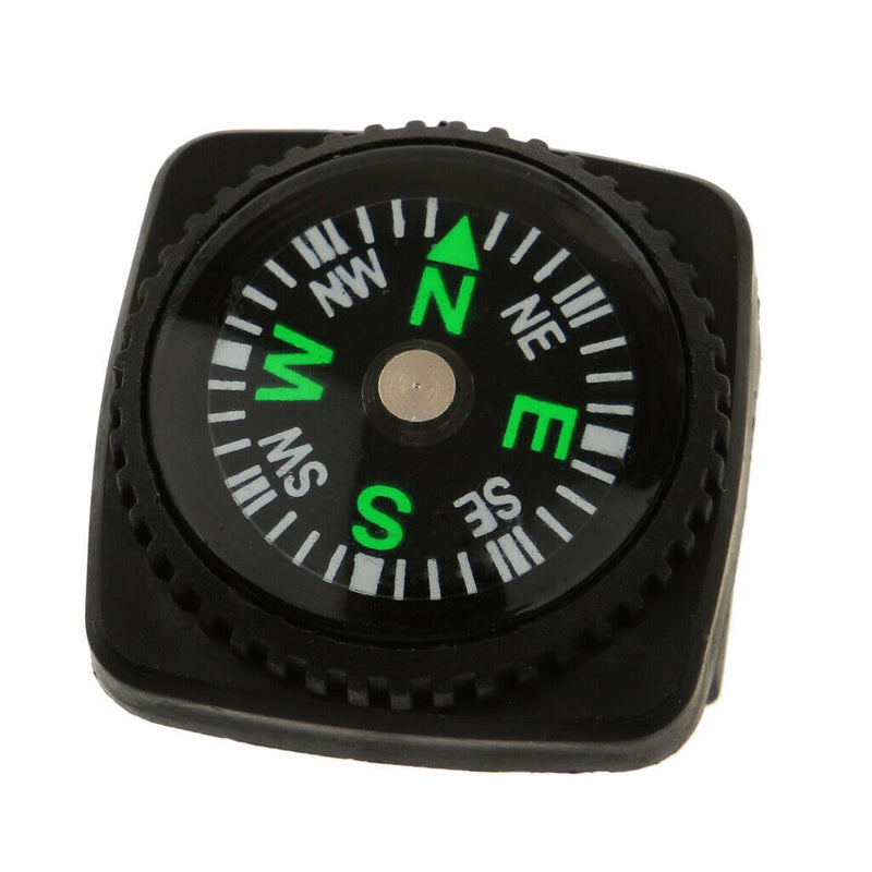 2x Black Mini Holster Watch Band Compass Paracord Bracelet Compass