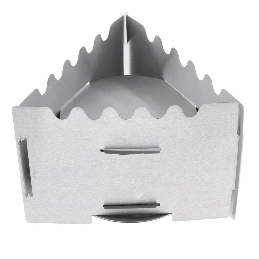 Portable Folding Stainless Steel Camping Hiking Cooking Alcohol Stove Burner
