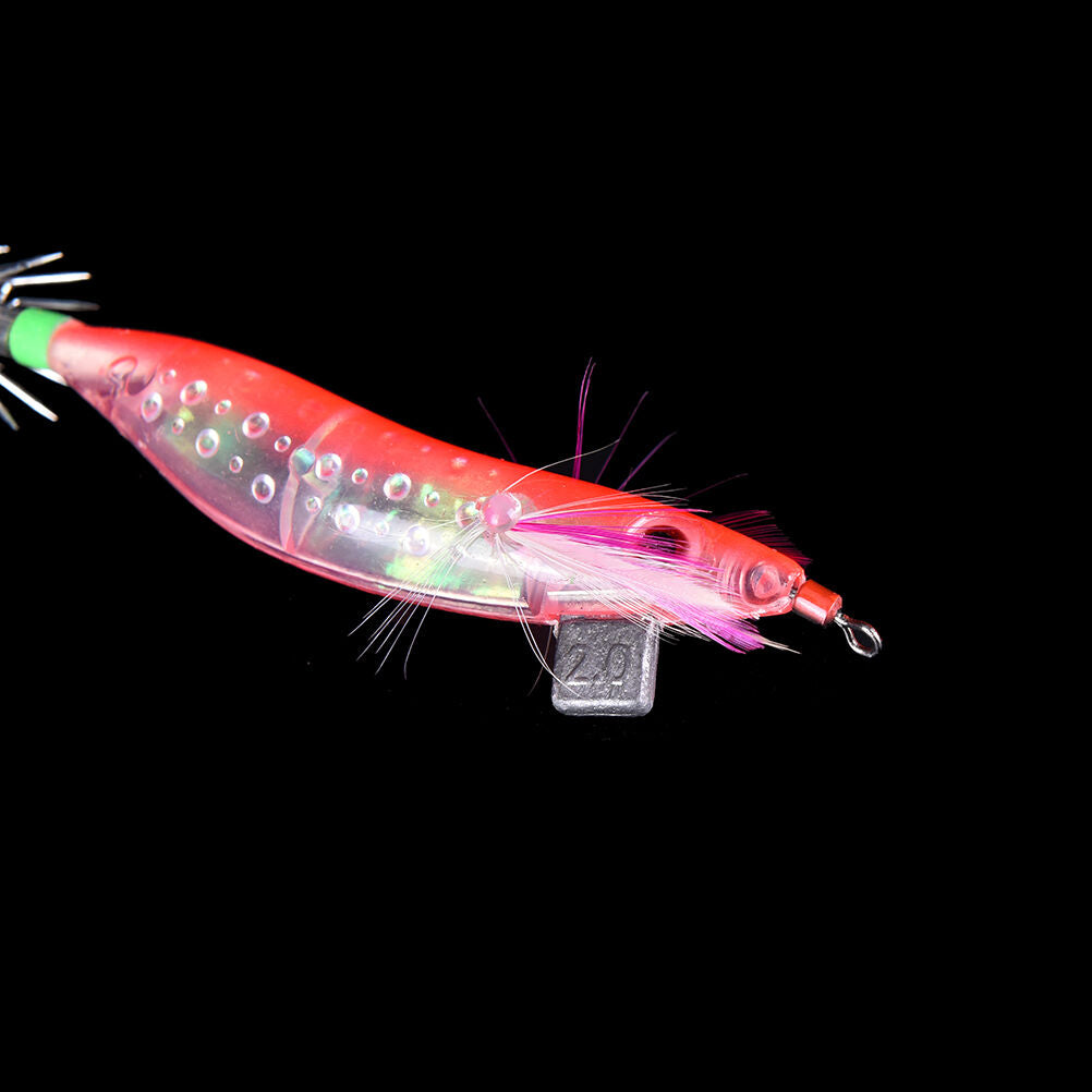 10cm Glow in Dark Luminous Fishing Lures Baits Squid Egi Shrimp jigs Hook.l8