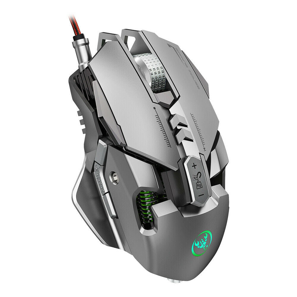 Professional Gaming Mouse 7 Programmable Buttons RGB LED USB Wired 6400DPI
