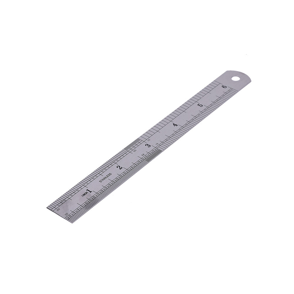 1PC Metric Rule Precision Double Sided Measuring Tool  15cm Metal Ruler DD