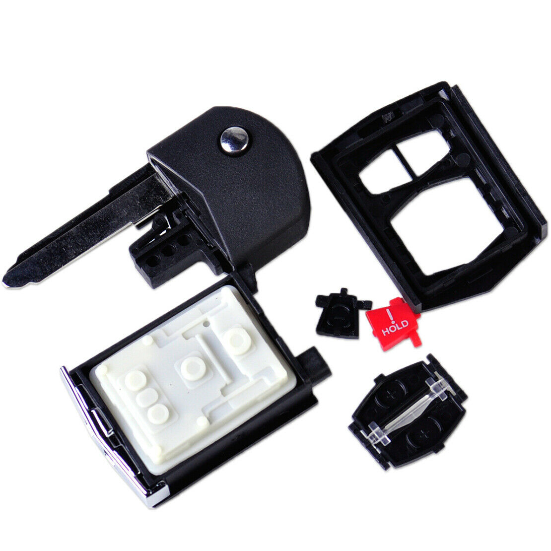 4 Button Folding Remote Keyless Key Shell Fob Housing Fit for Mazda 3 6 MX-5 An