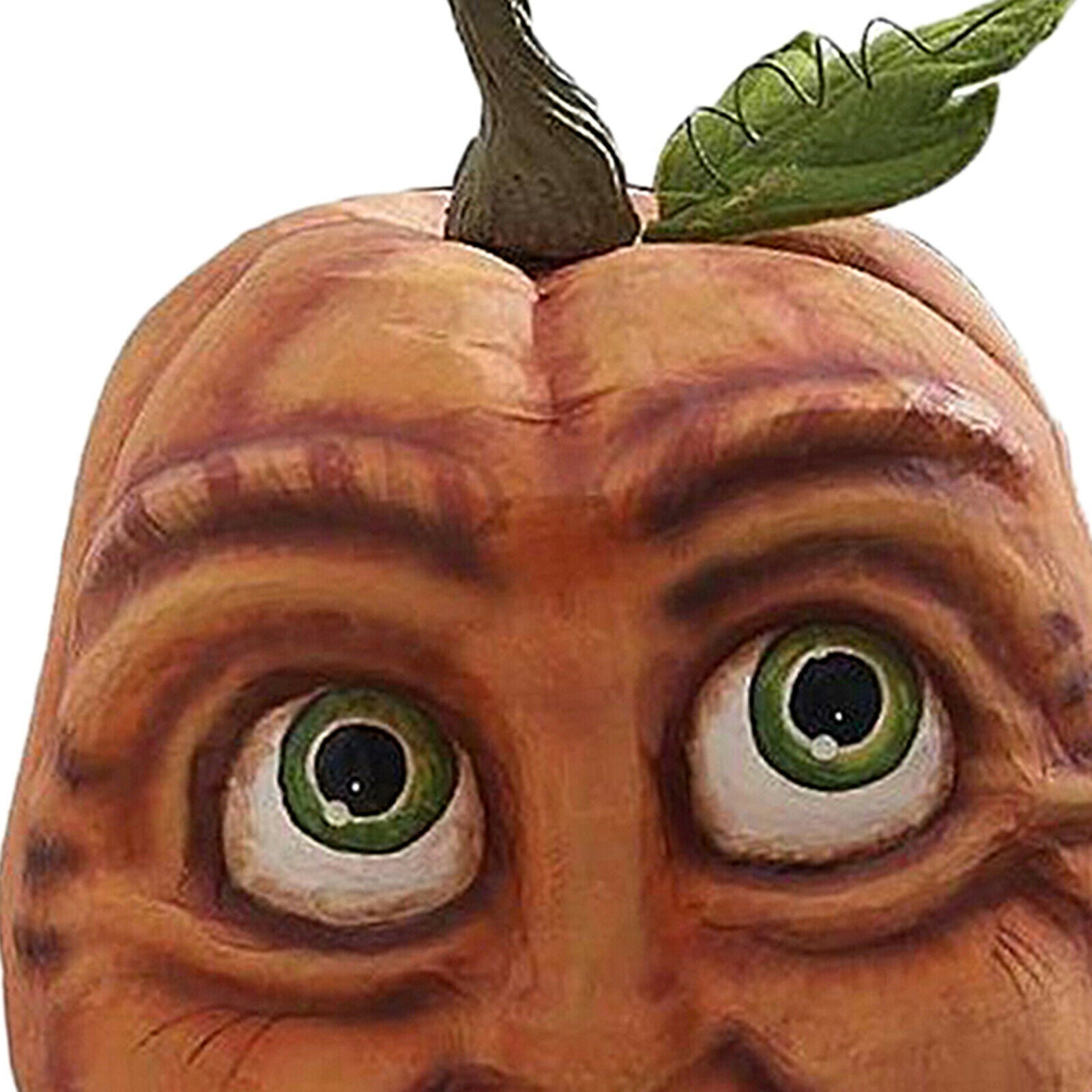 Halloween Expressive Big Eye Pumpkin Man Statue Ornament Home Garden Decor F
