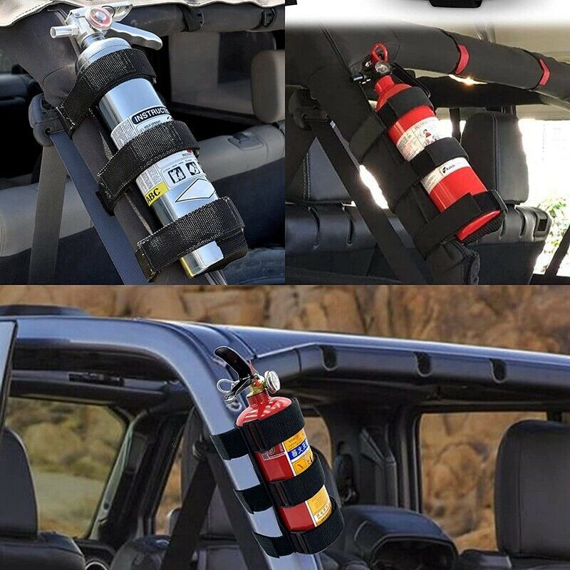 Adjustable Roll Bar Fire Extinguisher Holder 3 Lb for Jeep Wrangler Fire ExtinK2