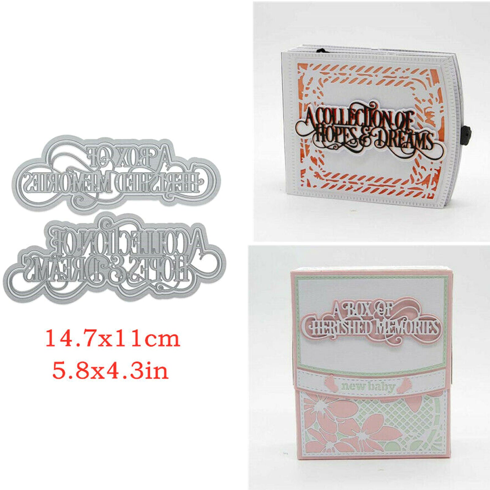 Memory Book Journey Gift Box Accessories Metal Cutting Dies Diy Scrapbook Crafts