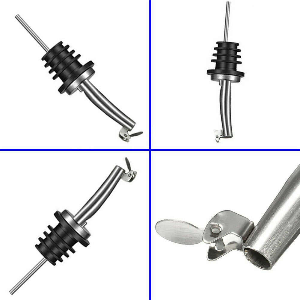 10 x NEW Stainless Liquor Spirit Bar Wine Bottle Pour Flow Pourer Tapered Spout