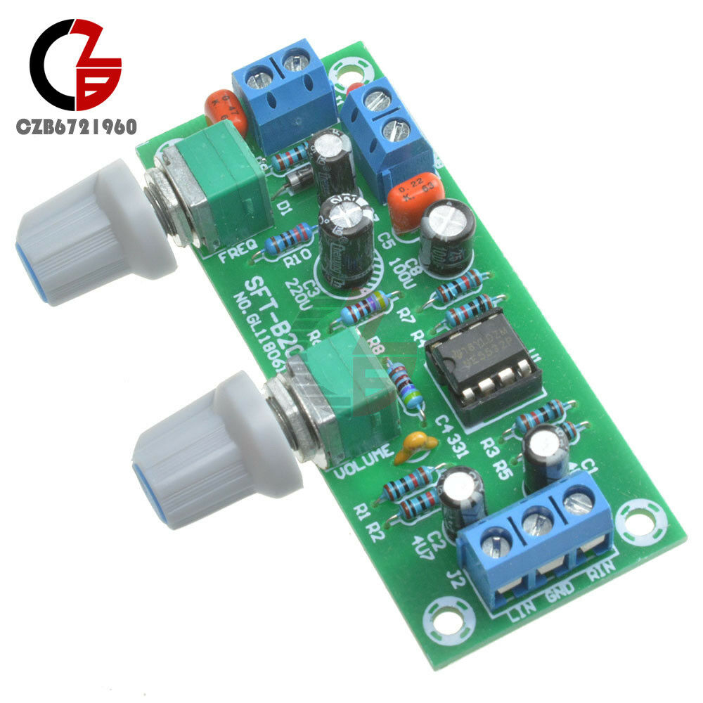 Low-pass Filter NE5532 Bass Tone Subwoofer Pre-Amplifier Preamp Board DC 12-24V