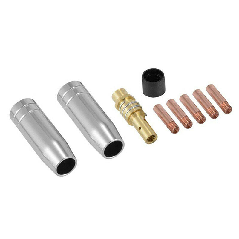 9Pcs/Set 15Ak Mig/Mag Welding Nozzle Contact Tips 0.8X25Mm M6 Gas ConnectorB SJ