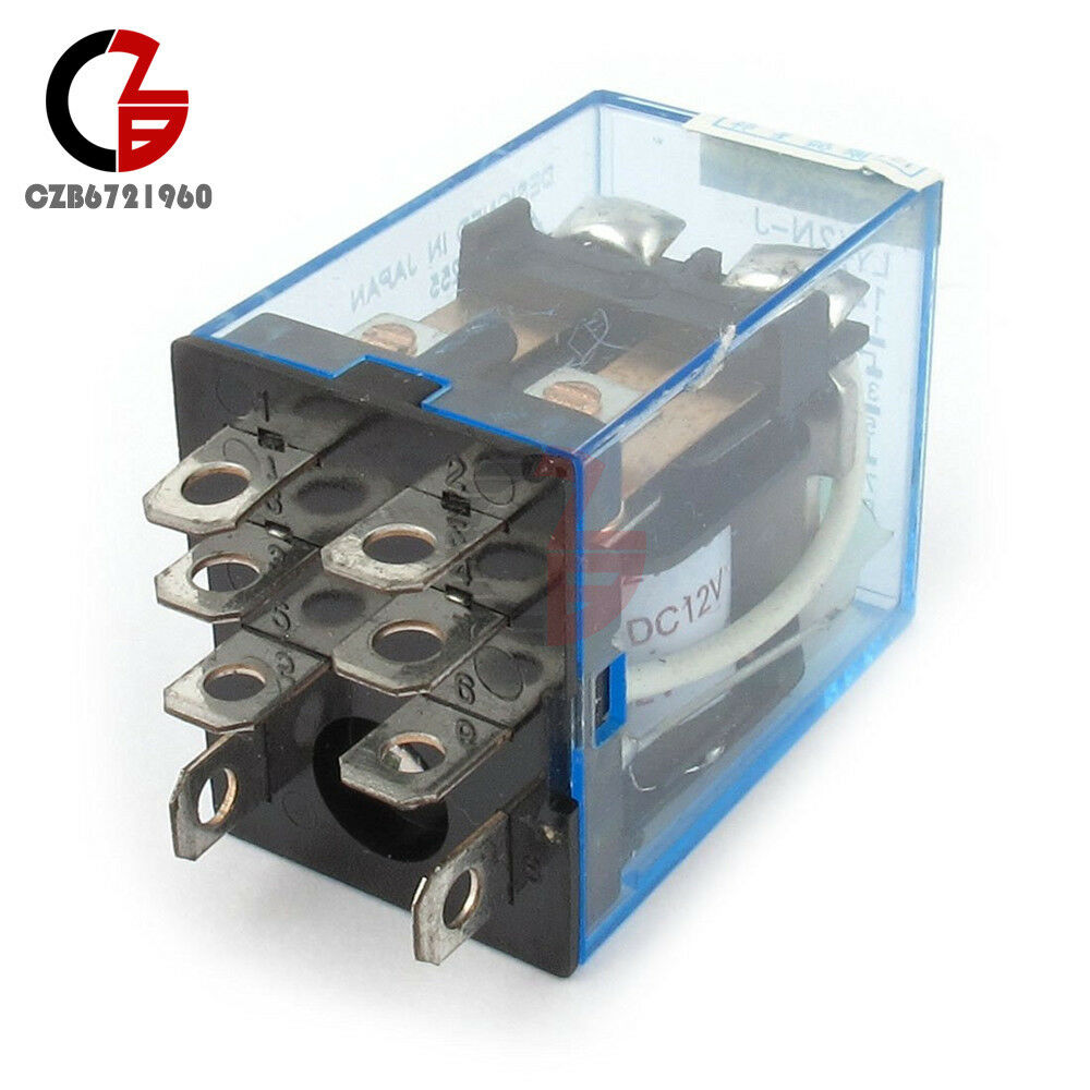 8Pin DC 12V 10A Small Relay Omron LY2NJ Coil DPDT for LED lamp