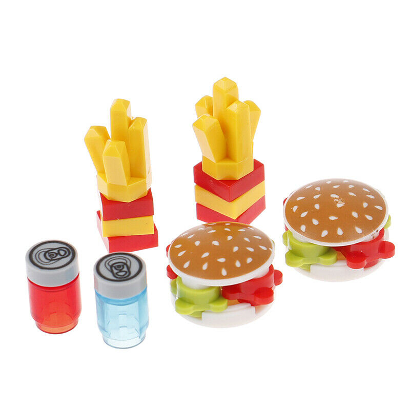 Hamburger Chips City Building  Fast Food Parts Compatible Bricks Toys DIYA KX