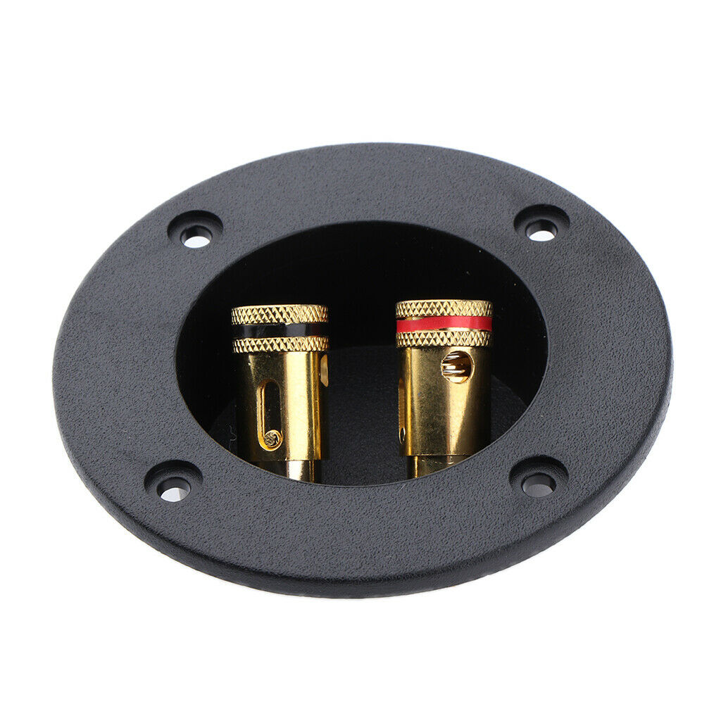 2 Way Power Speaker Round Box Terminal Double Binding Post DIY 48mm