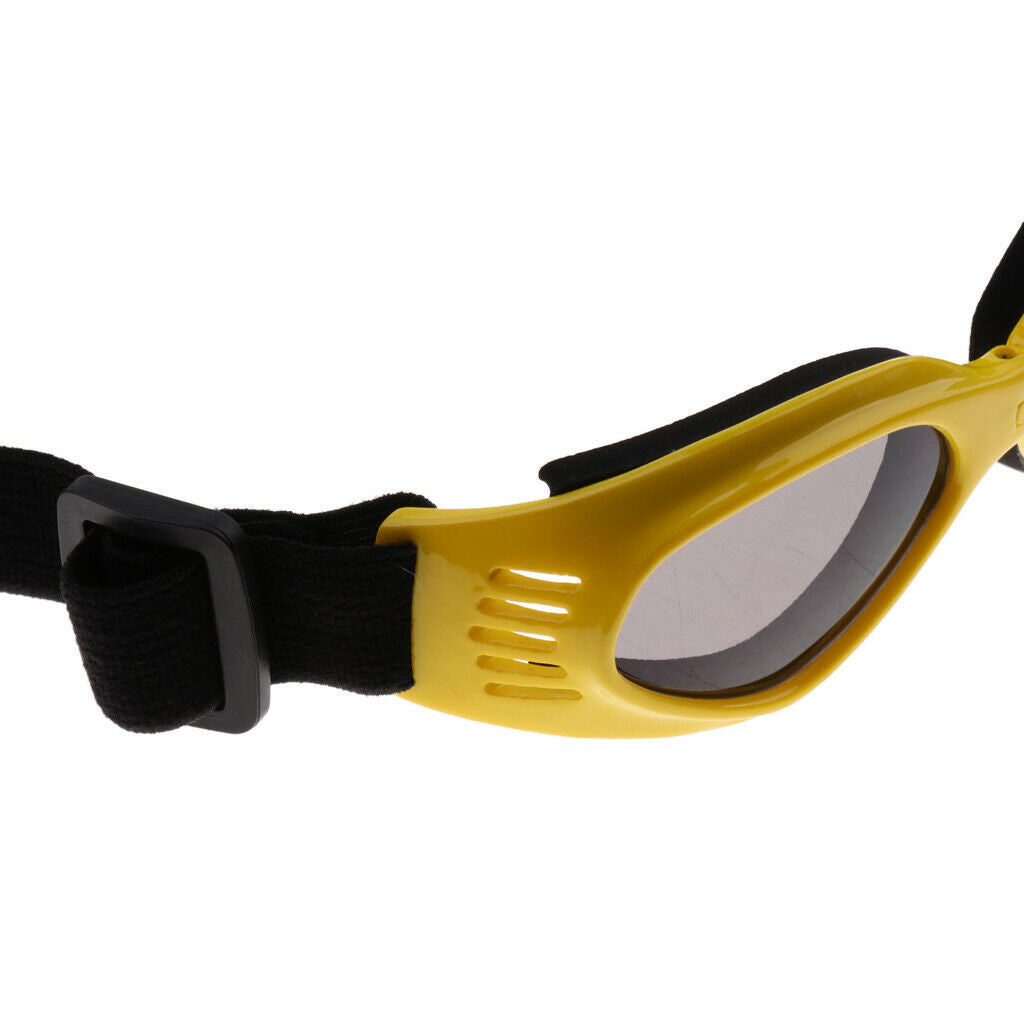Pet Dog Goggles UV Sunglasses Anti-wind Glasses Eye Wear Protection  Yellow