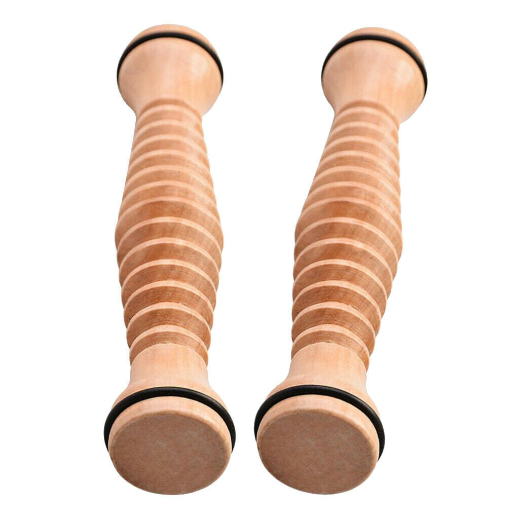 2 Pieces Wood Foot Roller Massager Relief Relieve Foot Arch Pain Gifts