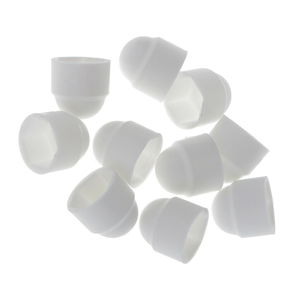 10pcs M6+10 pcs M8 White Dome Bolt Nut Protection Caps Cover Hexagon Screws