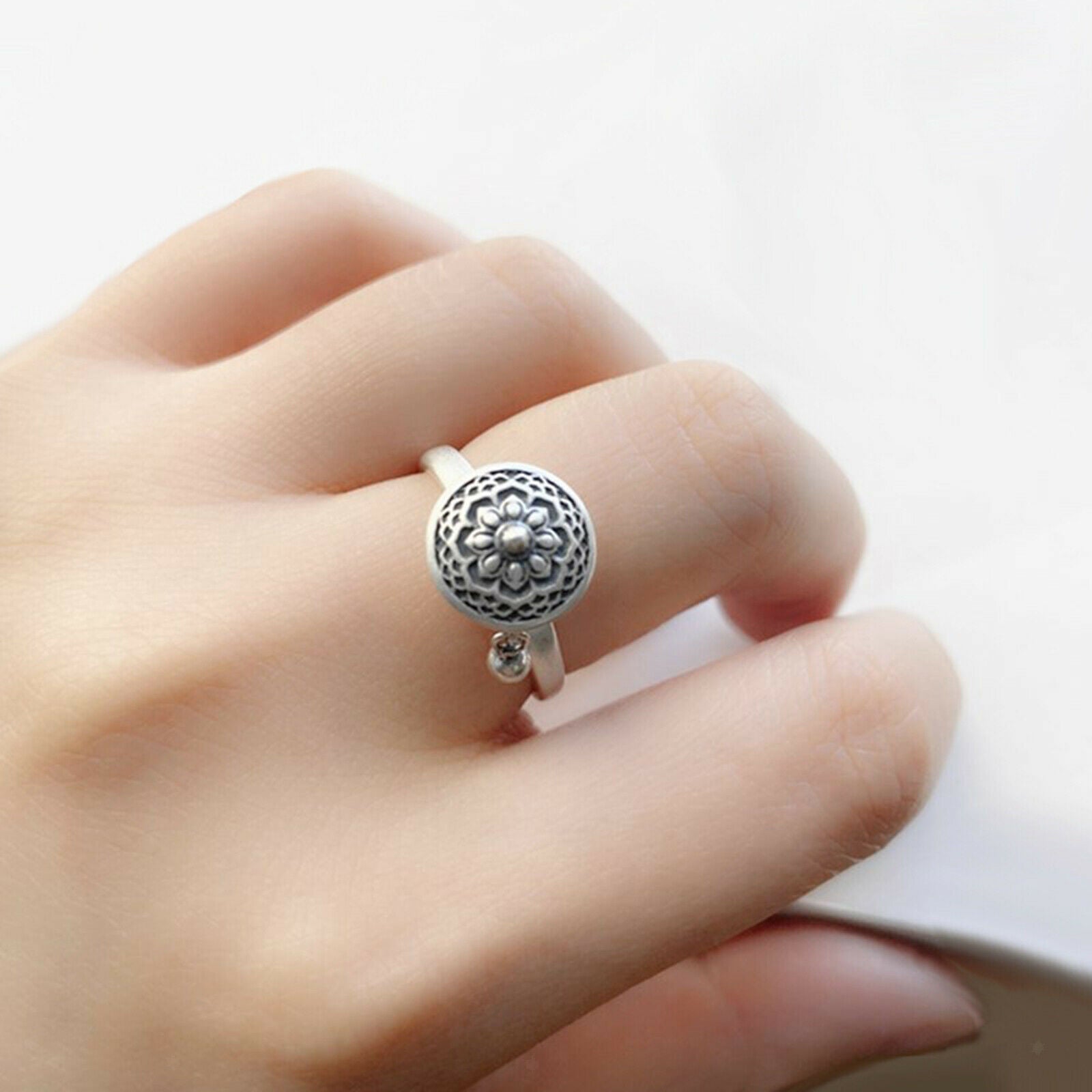 2X Fashion Creative Rotatable Ring Amulet Lucky Resizable Jewelry Rings Gifts