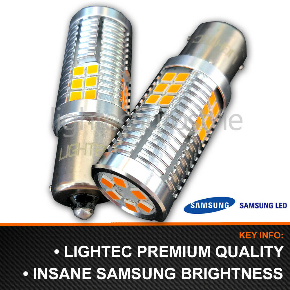2x BA15S P21W 30SMD AMBER LED CANBUS TURN SIGNAL INDICATOR LIGHT BULBS ORANGE