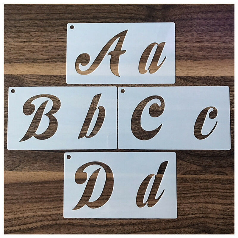 40 Reusable Pieces Calligraphy Stencil Template Kit Includes LetteringMBUKF SJ