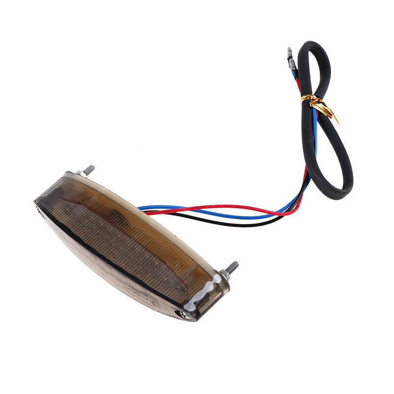 Motorcycle Universal Smoke LED Integrated Tail Light Brake License Plate Holder