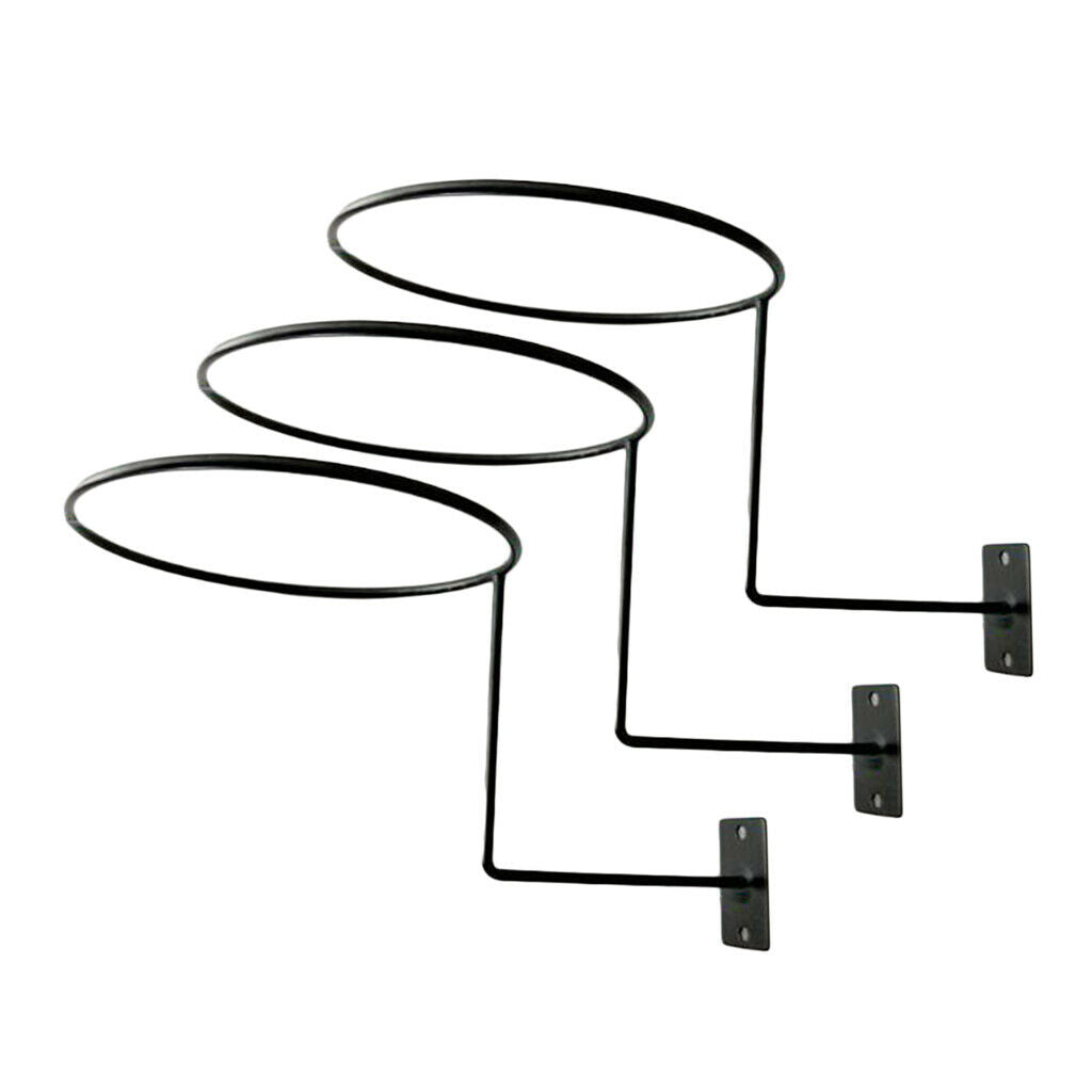 3 Pieces Anti-corrosion Heavy Duty Metal Helmet Holder Rack Hanger for Hat