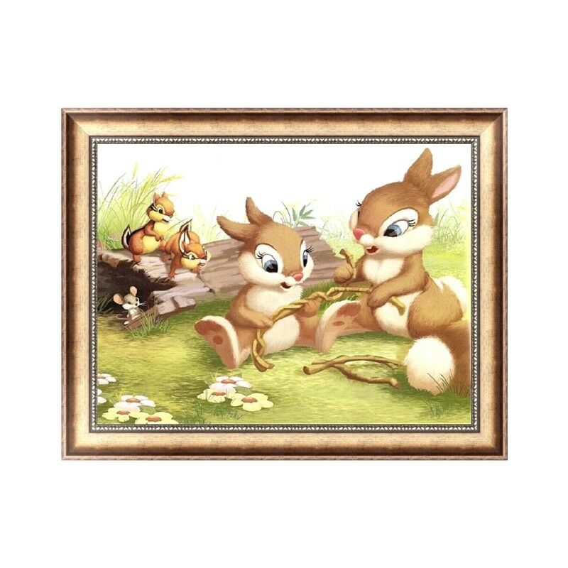 Rabbits DIY 5D Diamond Painting Embroidery Animal Cross Stitch Home Decor