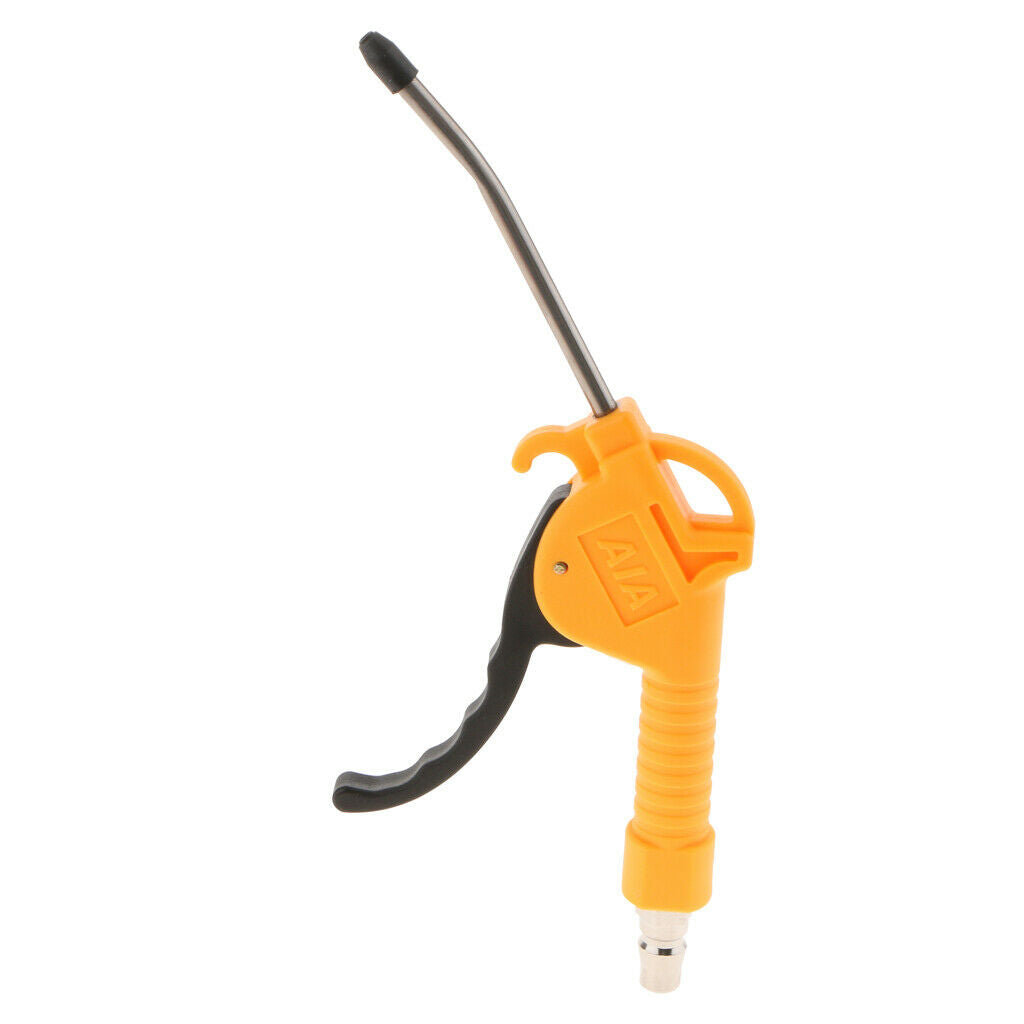 Air Blow Gun Long Reach Spray Nozzle Compressed Air Gun Clean Tool Yellow