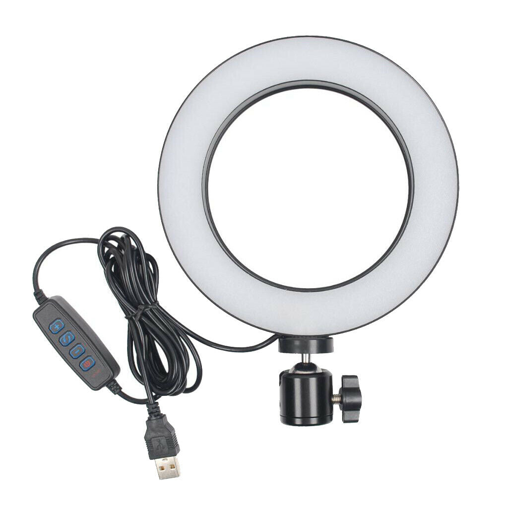 8" Selfie Ring Light for Live Stream/Makeup Desktop Led Camera Ringlight Lamp