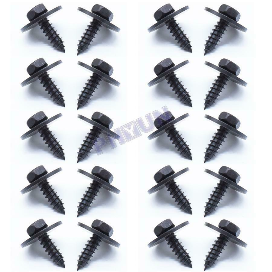 For BMW 100x Car Body Fender Retainer Clips Screws Engine Head Washer 108F2166