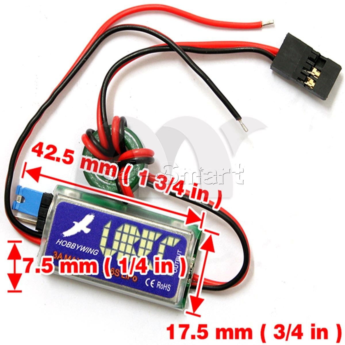 RC UBEC 5V 6V 3A Max 5A Switch Mode Lowest RF Noise BEC for RC Models HOBBYWING