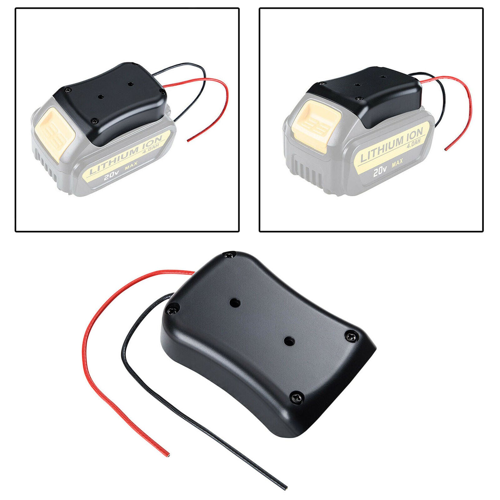 Wired Battery Adapter for Dewalt 18V Dock Power Connector 12 Gauge Robotics