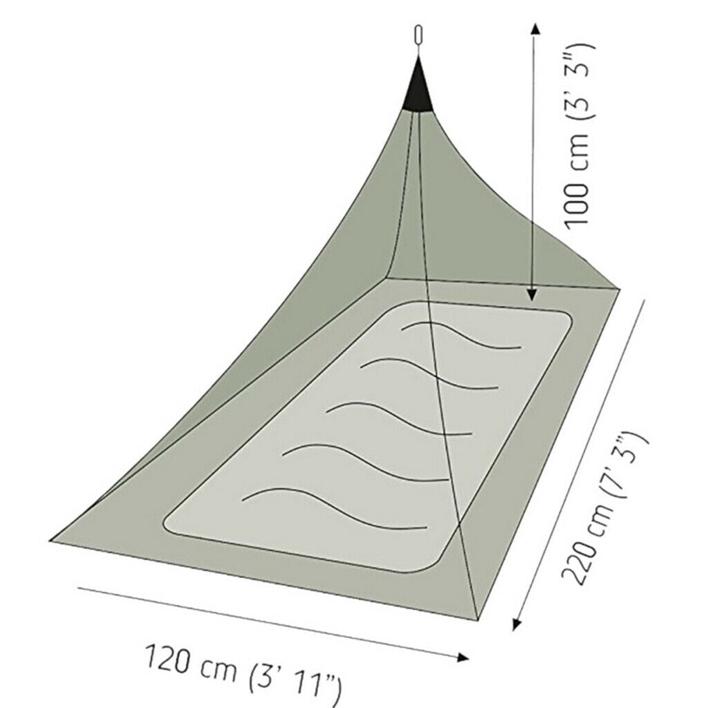 Portable Travel Camping Hammock Mosquito Net Tent Sleeping Canopy Gray