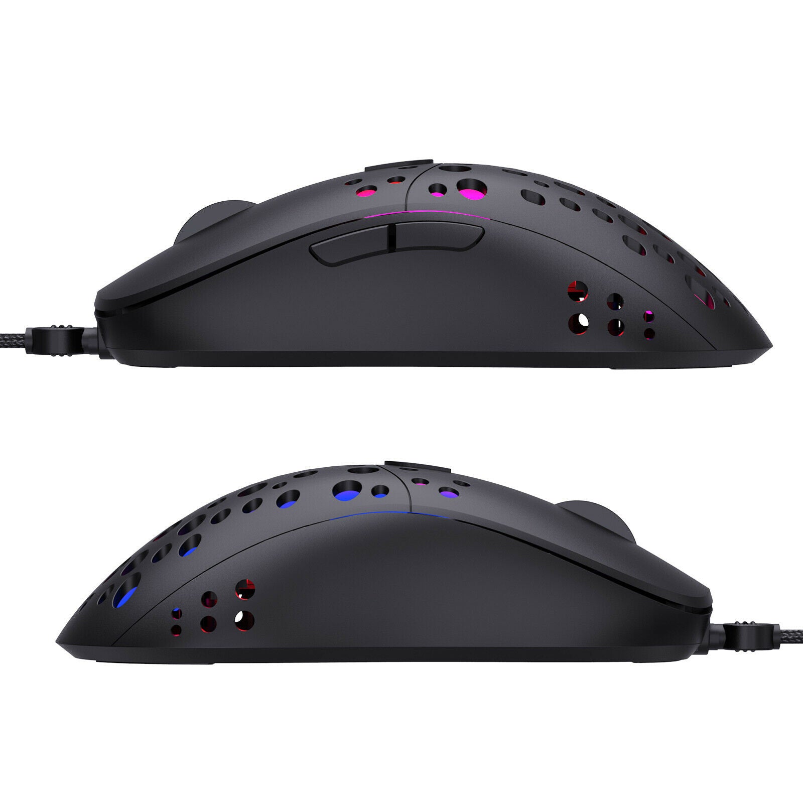 RGB Backlight Gamers Gaming Mouse Wired Hollow-Out Design for Laptop 6 Key