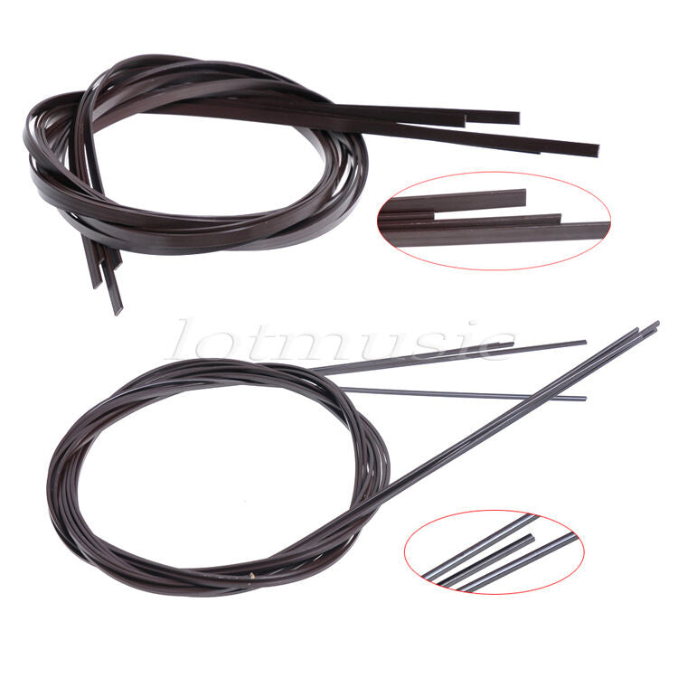 2 Pcs Guitar Binding Purfling 2mm and 6mm Width Luthier Supplies Coffee ABS