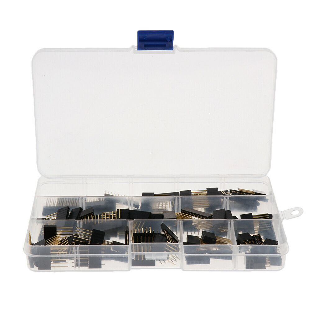 110 Pieces 2.54mm 6P 8P 10P Pin Header Connector for    PCB