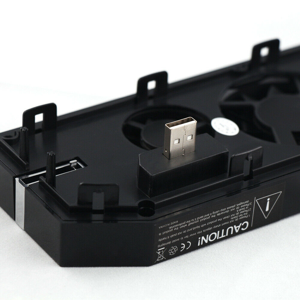 Triple Cooling Fan with Dual External USB Ports for Xbox One Stand Black Pro