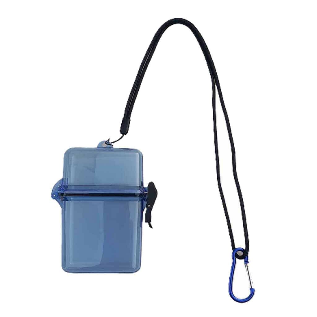 Lots 2 Gray+Blue Scuba Storage Box with Lanyard for Boating Kayaking Surfing