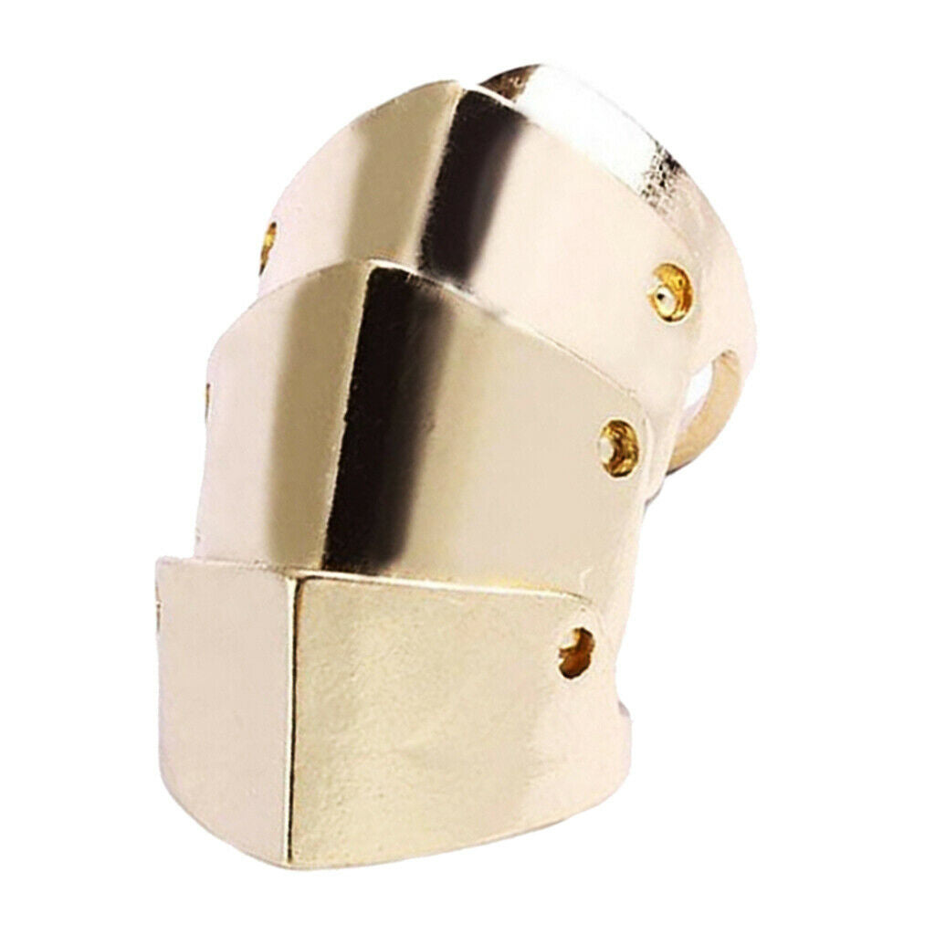 Gothic Punk Rock Long Armor Knuckle Finger Ring 18mm - Golden