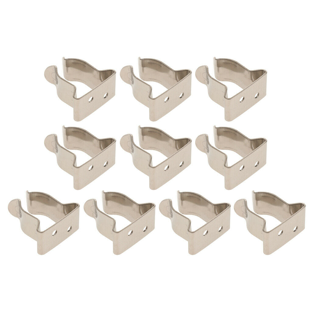 10x 304SS Marine Canoe Spring Hook Holder Clips Clamp Bracket Organizer