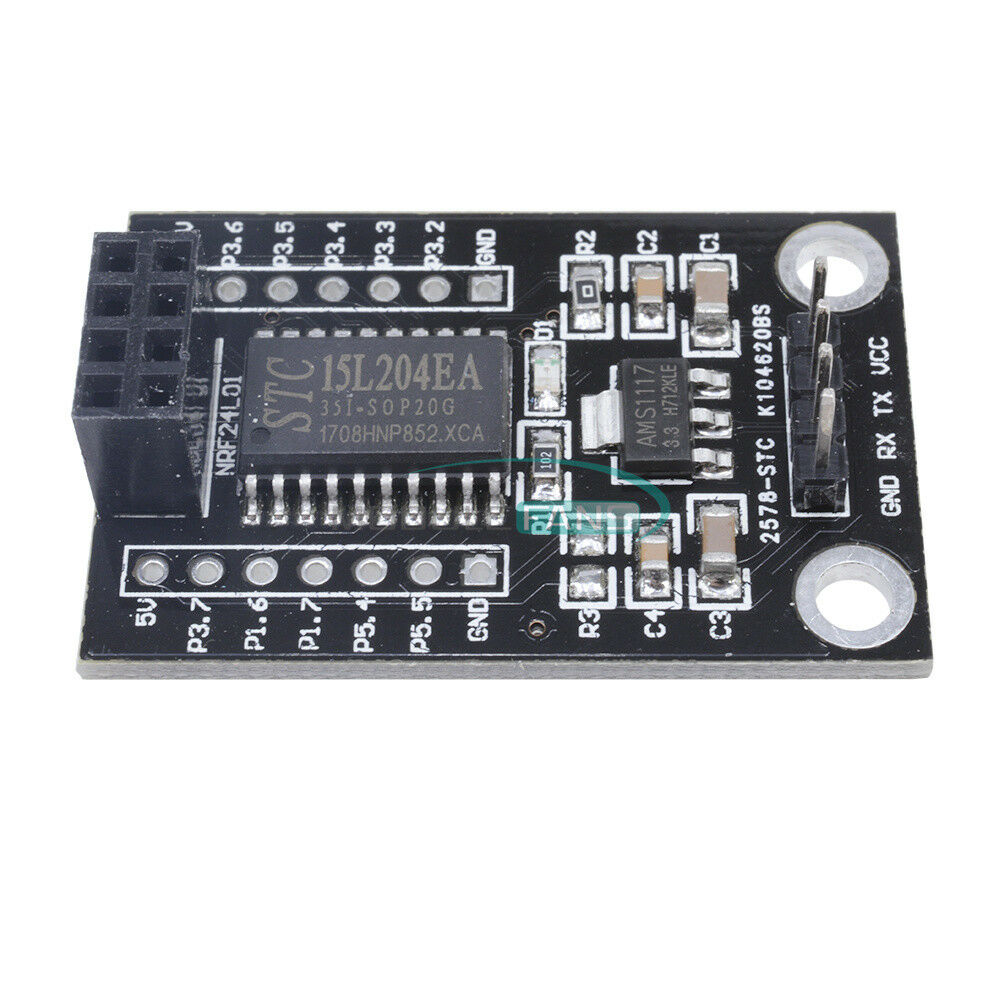 5PCS MCU 5V-3.3V Wireless STC15L204 AMS1117 Driver Board+NRF24L01 UART Interface
