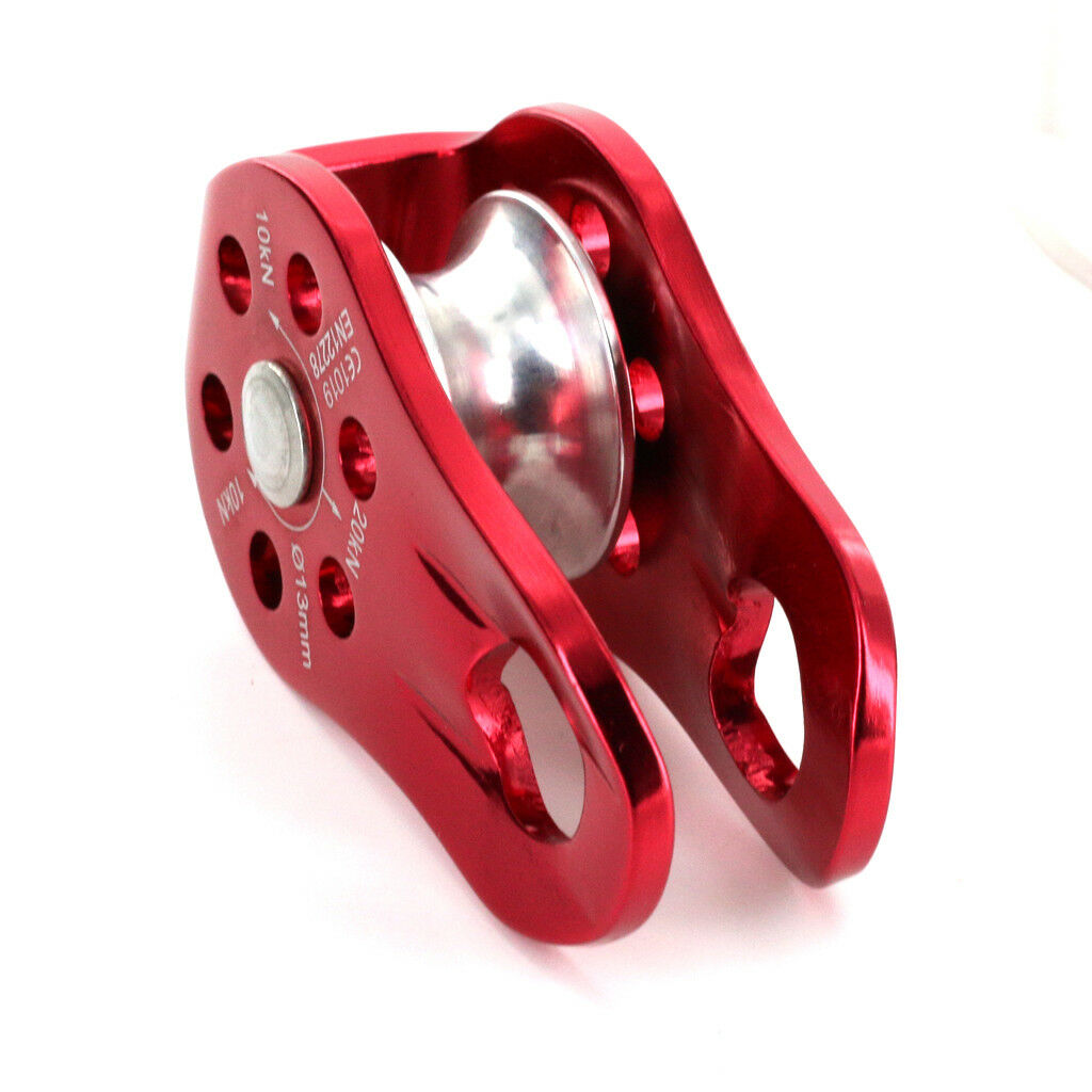 20KN 30KN Climbing Ball Bearing Triple Attachment Pulley for 13mm Rope
