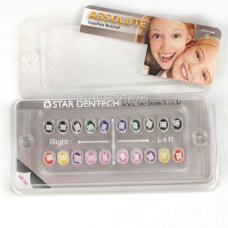 Dental Orthodontics Monocrystalline Sapphire Ceramic Brackets Roth 022 Hooks 3