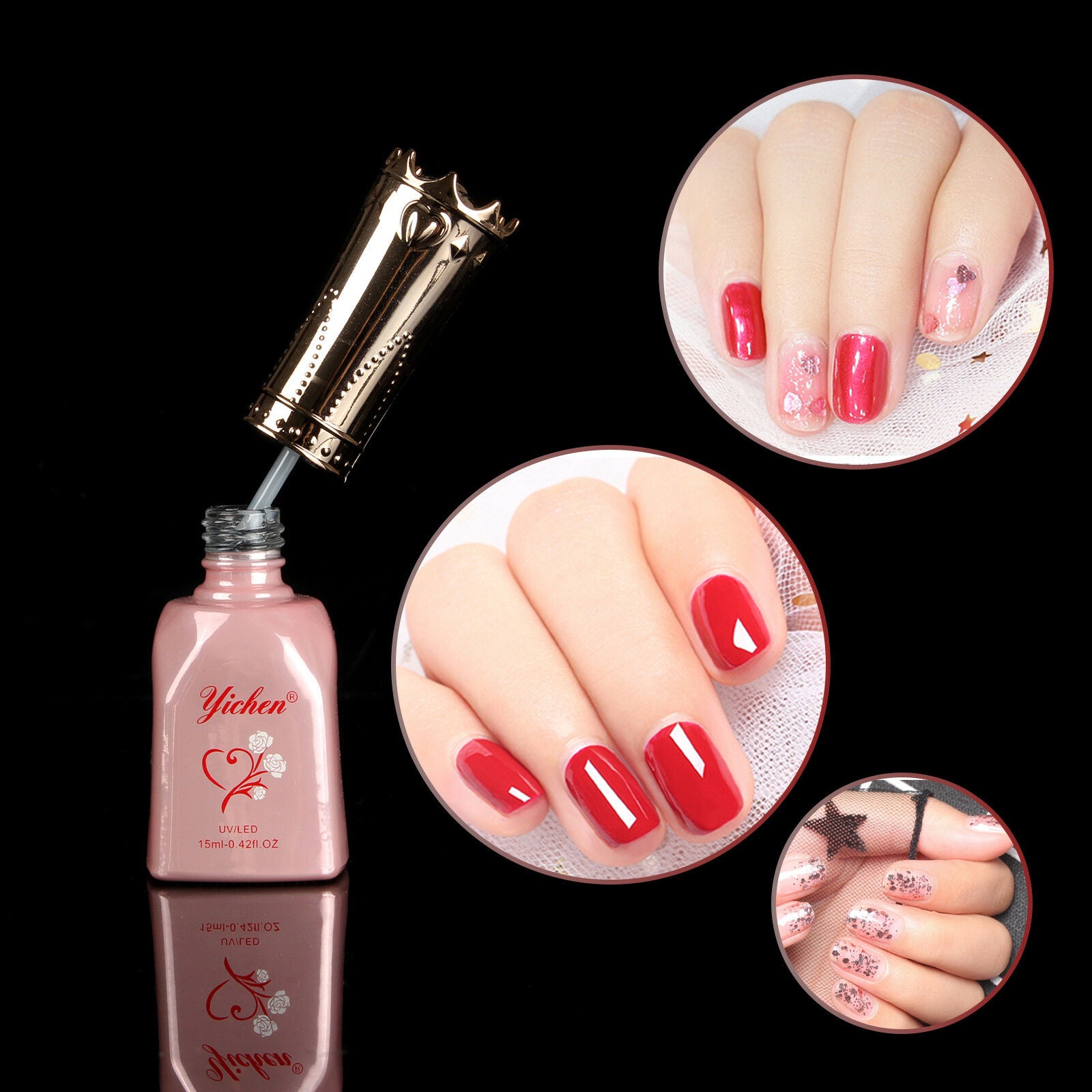 Gel Base Coat & No Wipe Top Coat & Consolidate Gel Set (3Pcs/15ml Each Bottle)