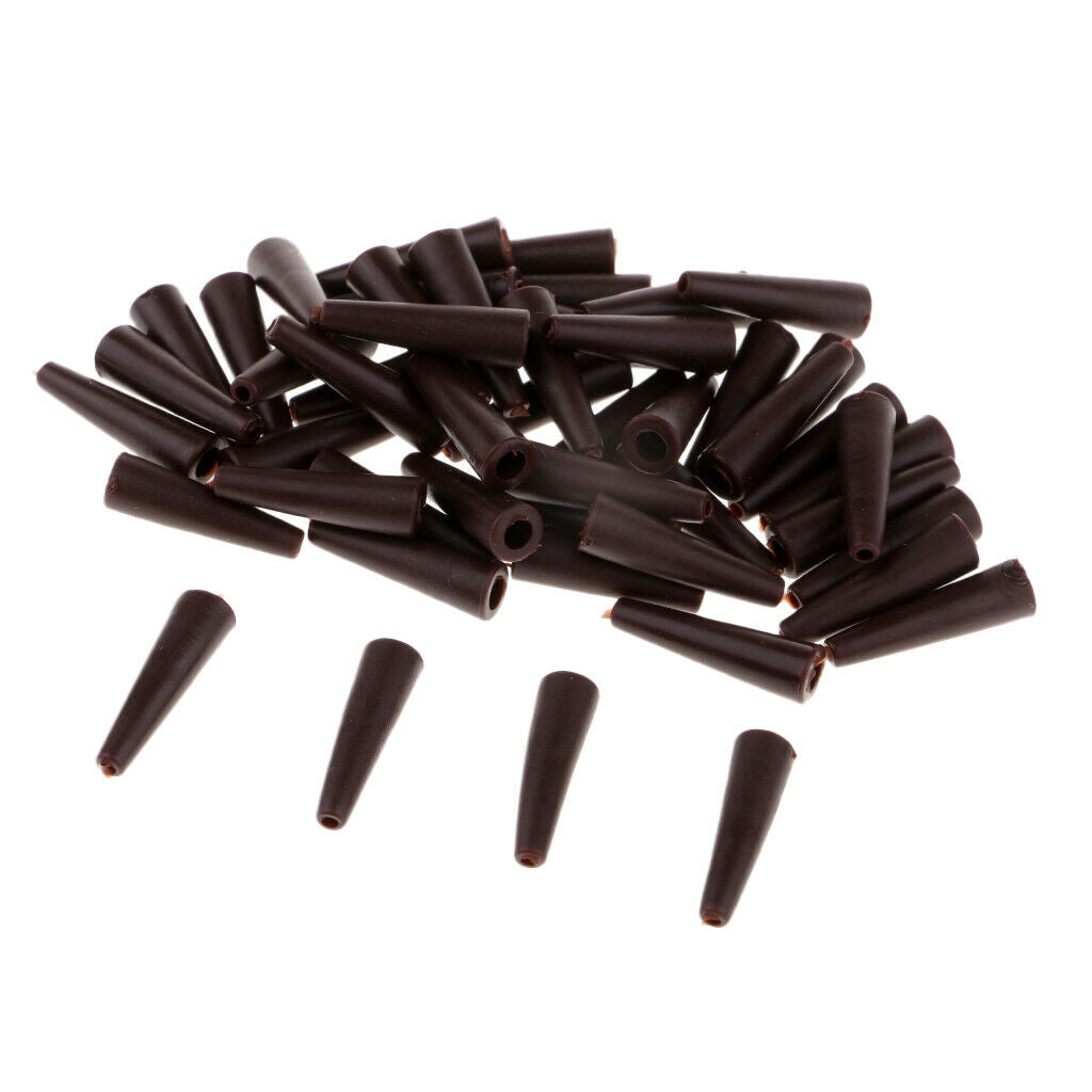 50pcs Saftey  Tail Rubber Carp Fishing Terminal Rig Sleeves 20mm