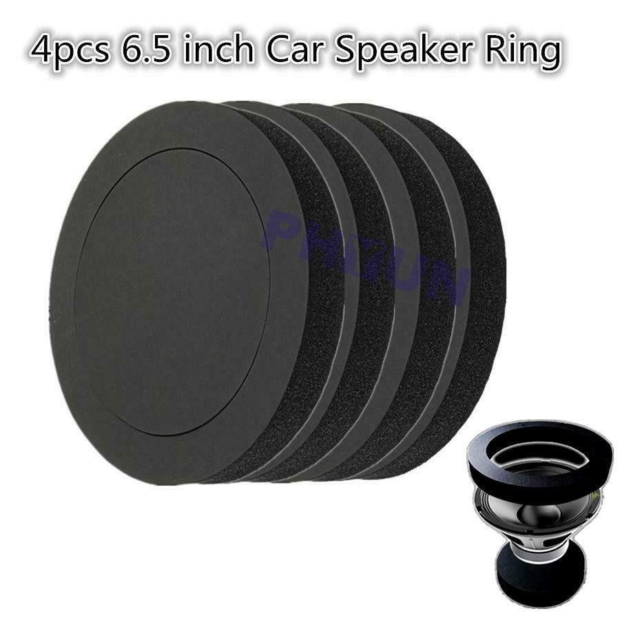 4 Pcs 6.5 in Rubber Foam Car Speakers Soundproof Cotton Rings Beautify the Sound